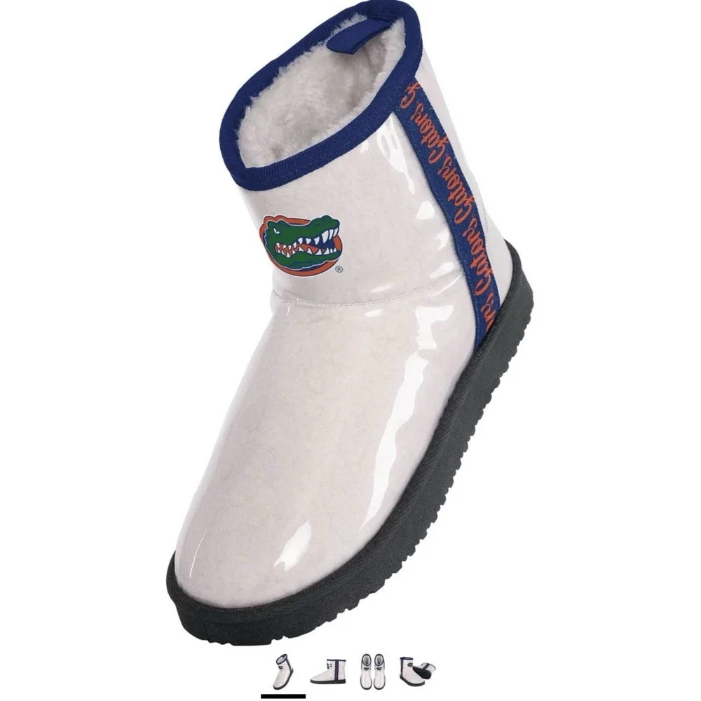 NEW Womens NCAA Florida Gators Team Mascot Sherpa Lined Rain Boots sz 7
